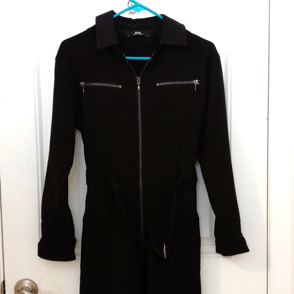 Black workwear jumpsuit